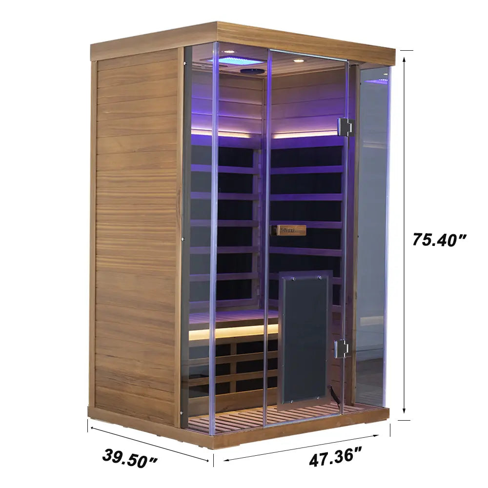 Wizzisauna SR02 2 Person Red Cedar Far Infrared Sauna