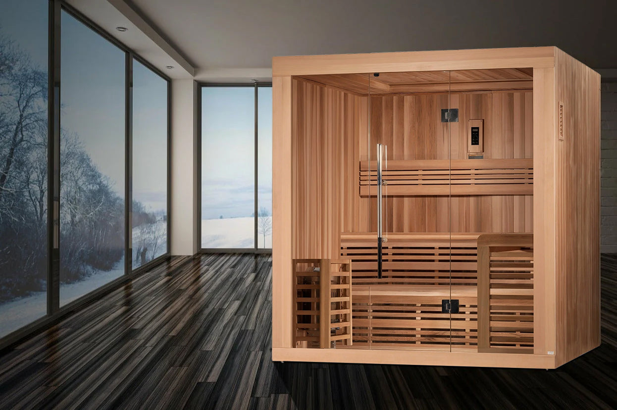SAUNAONES® 5-6 PERSON TRADITIONAL STEAM SAUNA MODERN RELAX 3