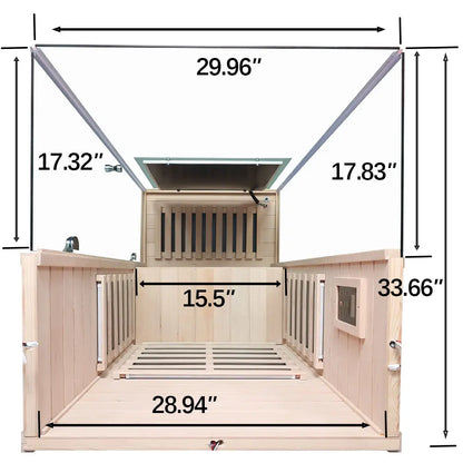 Wizzisauna 909MH Mini 1 Person Far Infrared Sauna Hemlock