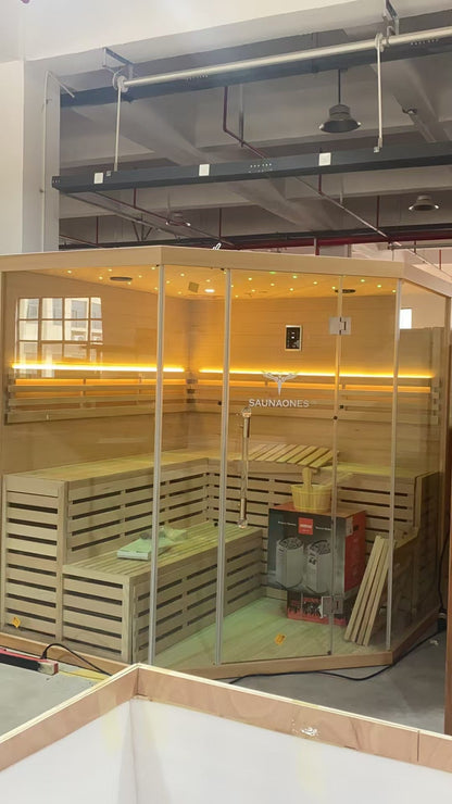 SAUNAONES® 5-6 People Traditional Steam Sauna Room Luxury 1