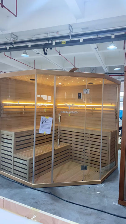 SAUNAONES® 5-6 People Traditional Steam Sauna Room Luxury 1