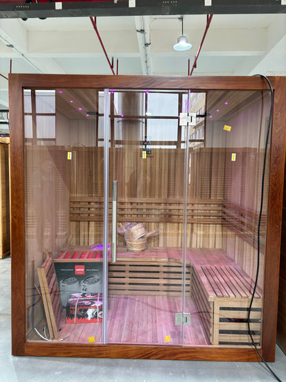 SAUNAONES® 3 PERSON TRADITIONAL STEAM SAUNA MODERN RELAX 2