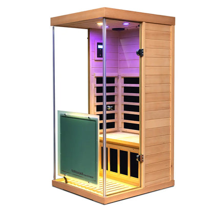 Wizzisauna 909MH Mini 1 Person Far Infrared Sauna Hemlock