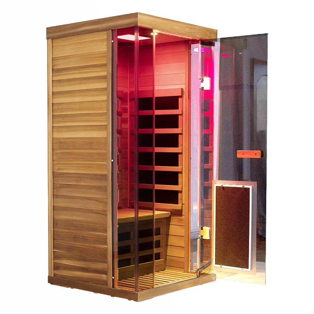 Wizzisauna SR01 1 Person Red Cedar Far Infrared Sauna
