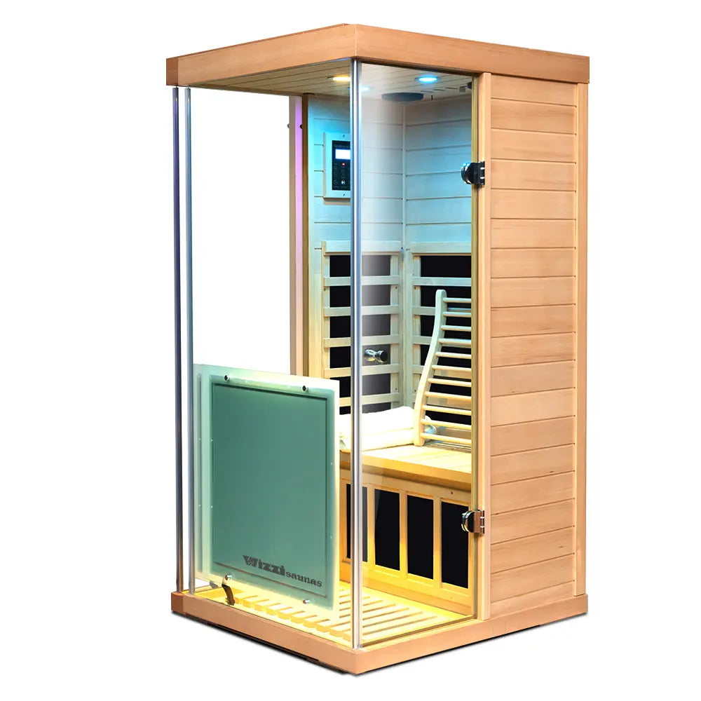 Wizzisauna 909MH Mini 1 Person Far Infrared Sauna Hemlock