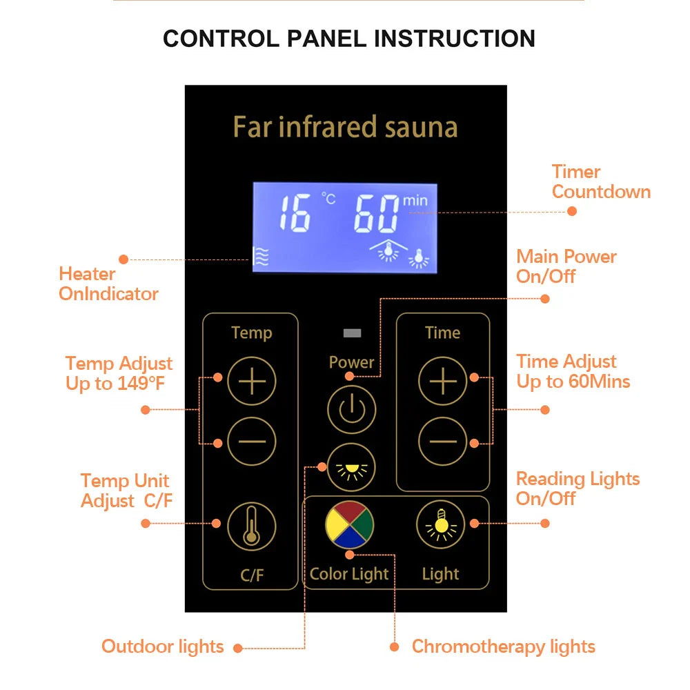 Wizzisauna 909MX Mini 1 Person Infrared Sauna 3 Sides Large glass panels