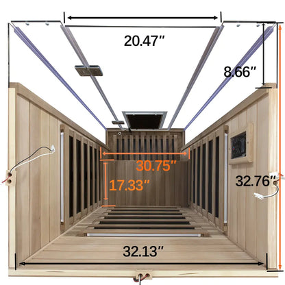 Wizzisauna SR01 1 Person Red Cedar Far Infrared Sauna