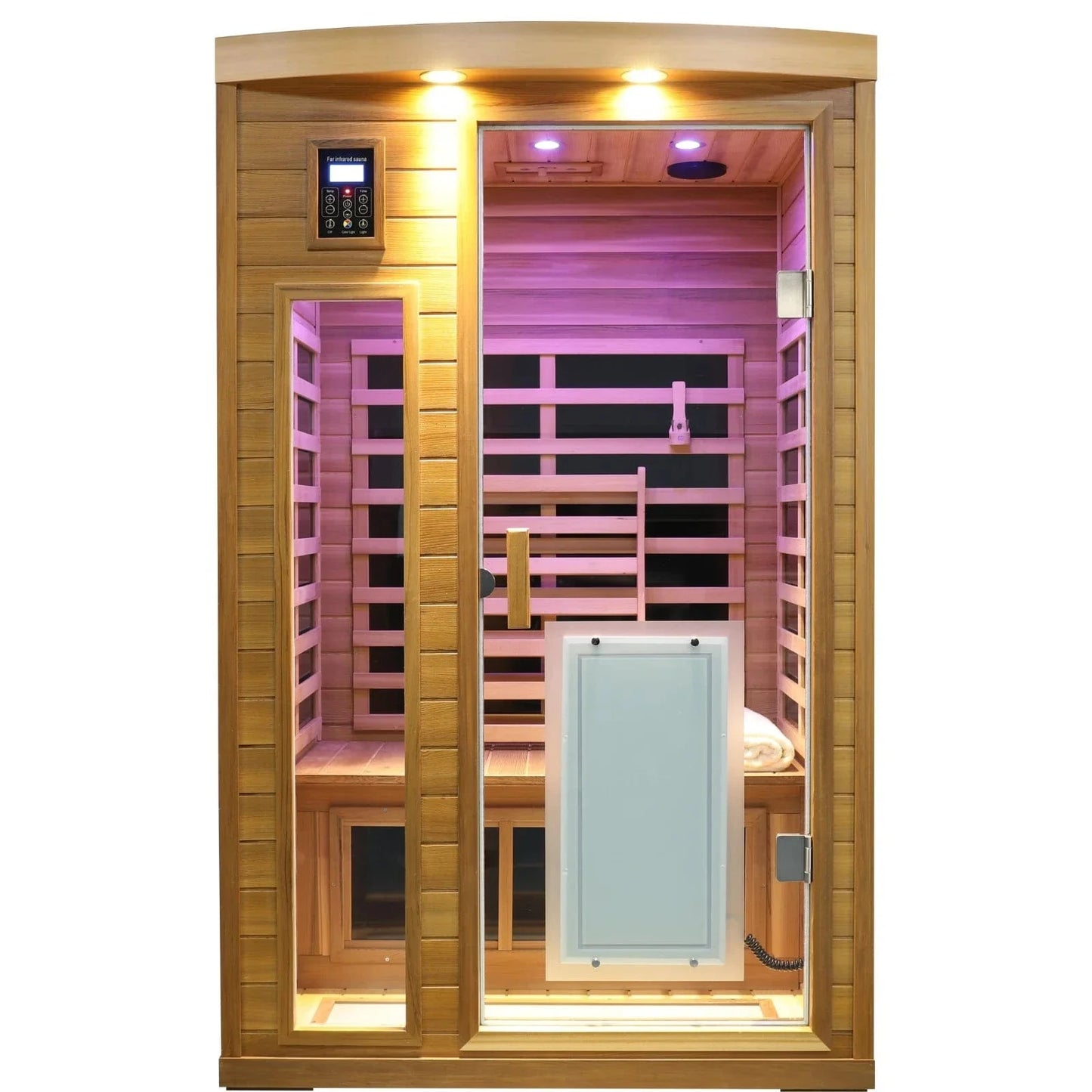 Maxwell-902BH 2 Person Ultra-Low EMF Far Infrared Sauna (Enhanced with Red Light Therapy)