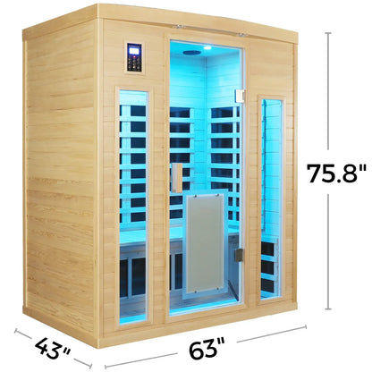 Maxwell-903BH 3 Person Ultra-Low EMF Far Infrared Sauna