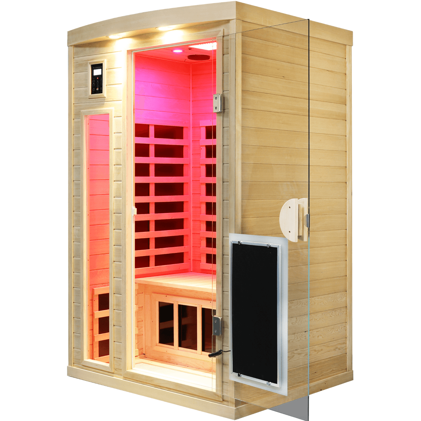 Maxwell-902BH 2 Person Ultra-Low EMF Far Infrared Sauna (Enhanced with Red Light Therapy)