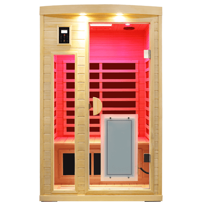 Maxwell-902BH 2 Person Ultra-Low EMF Far Infrared Sauna (Enhanced with Red Light Therapy)