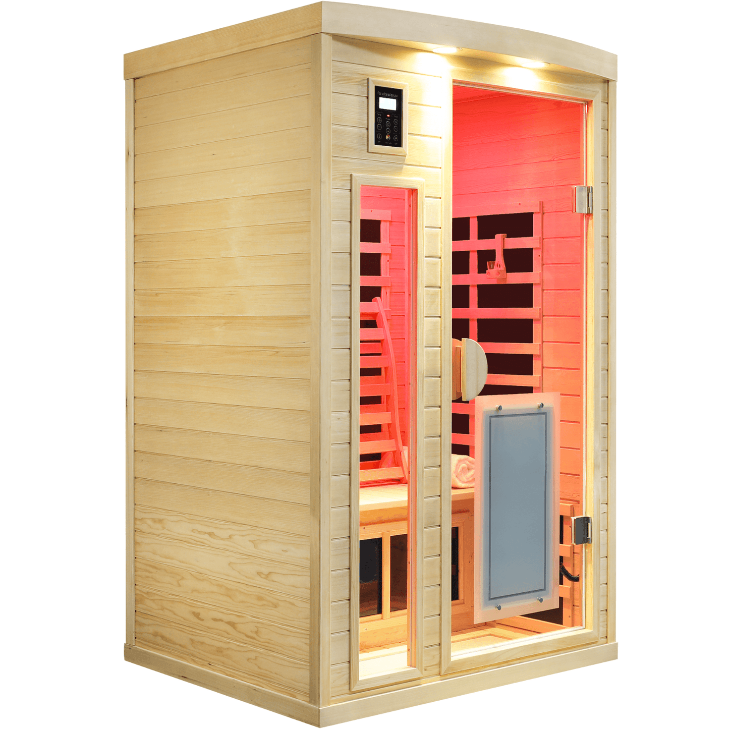 Maxwell-902BH 2 Person Ultra-Low EMF Far Infrared Sauna (Enhanced with Red Light Therapy)