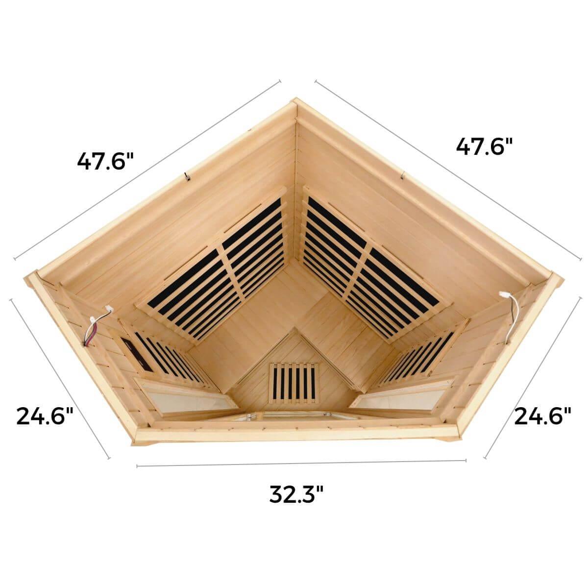 Sold Out | Purity-907GHC Corner 2 Person Far Infrared Sauna | Restocking Expected in Mid-March