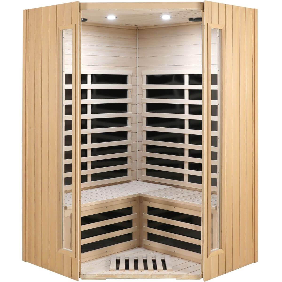 Sold Out | Purity-907GHC Corner 2 Person Far Infrared Sauna | Restocking Expected in Mid-March